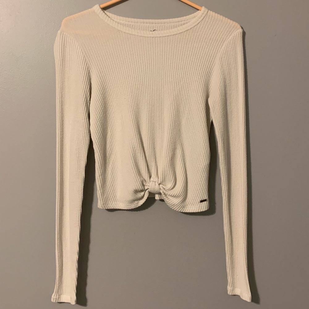 White Hollister crop top size small